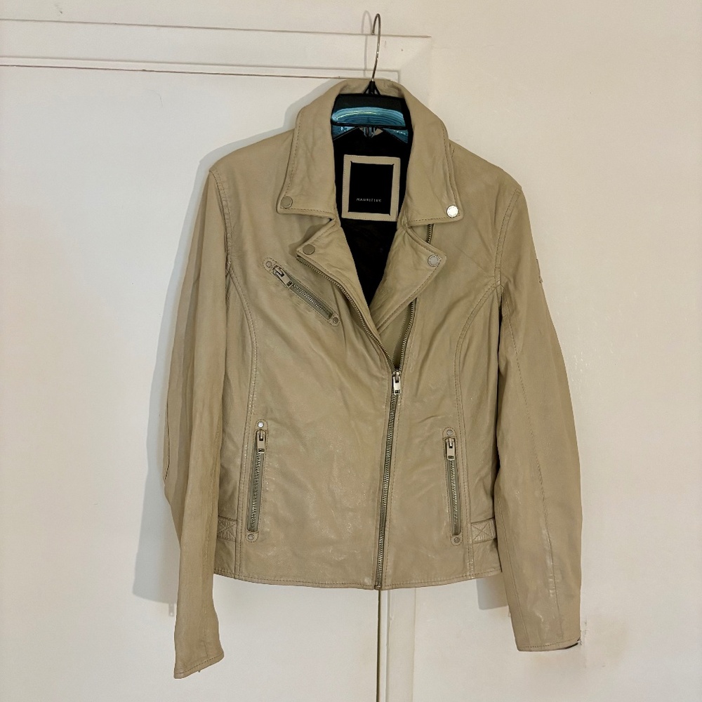 Mauritius leather jacket, tan size (12 )